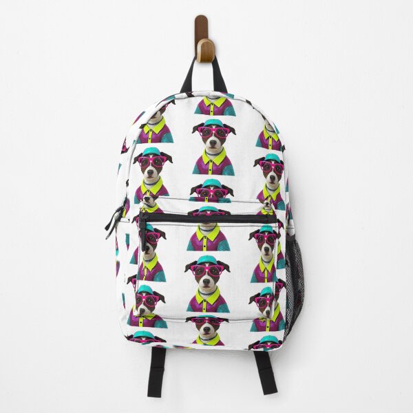 Item preview, Funky 1980s Neon Nerdy Dog – Retro Cool Canine Design designed and sold by Fredster1966.