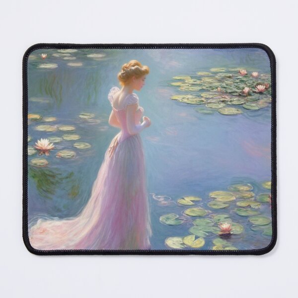 Artikelvorschau, Elegante Dame in Seerosen - Monet-inspirierte Kunst, entworfen und verkauft von Kina-design.