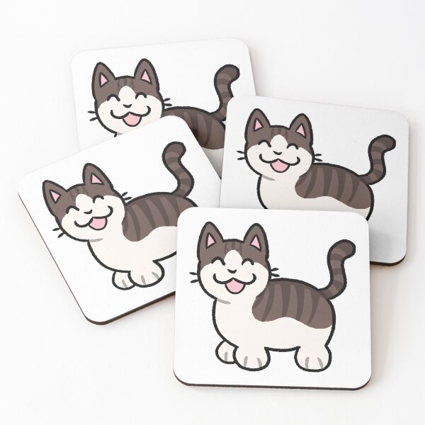Item preview, Silly Chocolate Brown and White Bicolor Mackeral Tabby Cat designed and sold by ZorriSparkles.
