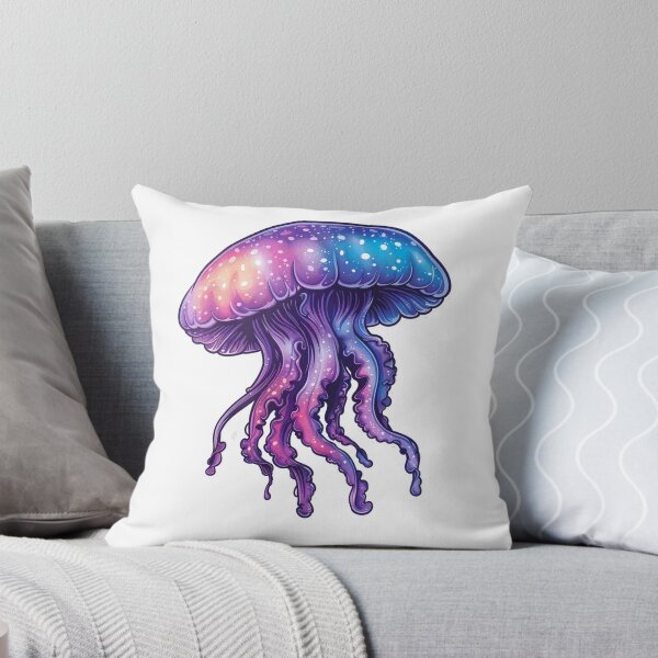 Item preview, Cute cartoon jellyfish designed and sold by Stickermagician.