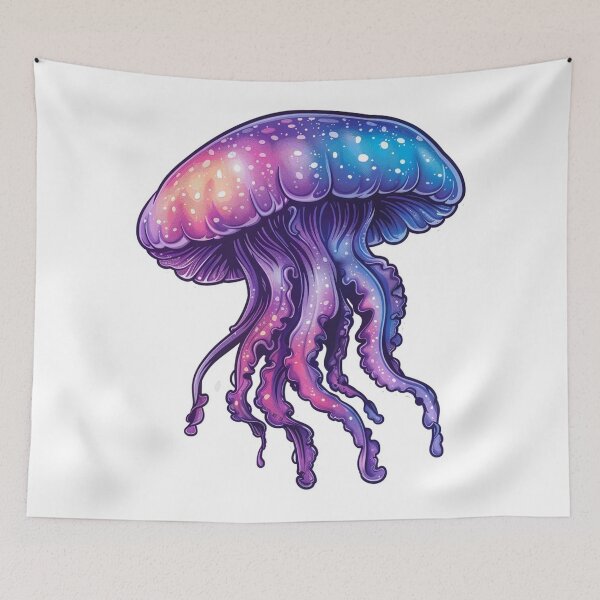 Item preview, Cute cartoon jellyfish designed and sold by Stickermagician.