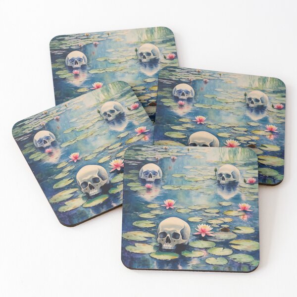 Item preview, Skulls in Water Lilies - Monet-Inspired Fantasy, designed and sold by Kina-design.