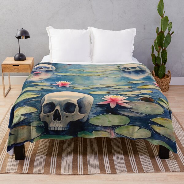 Item preview, Skulls in Water Lilies - Monet-Inspired Fantasy, designed and sold by Kina-design.
