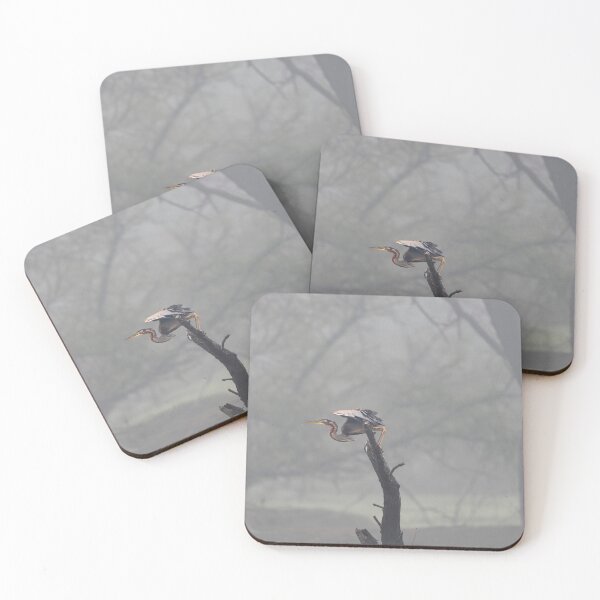 Item preview, Purple heron in the Mist designed and sold by Puttaswamy Ravishankar.