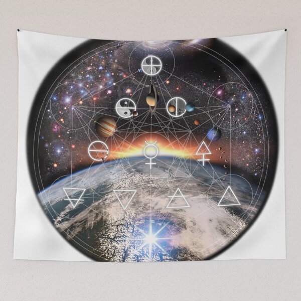 Item preview, Alchemy Elements Chart Universe background! designed and sold by Pablo Carlos Budassi.