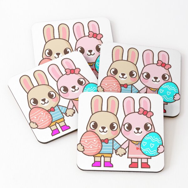 Item preview, Easter bunny rabbits and Easter eggs, Welcome spring season,  designed and sold by NoeySmiley55.