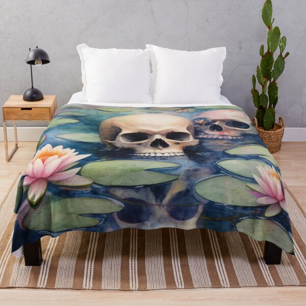 Item preview, Skulls in Water Lilies - Monet-Inspired Fantasy, designed and sold by Kina-design.