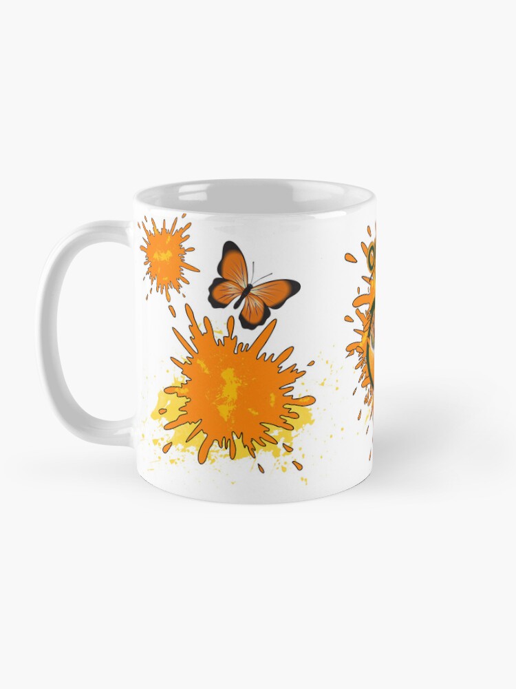 Aperçu 3 sur 6. Mug à café avec l'œuvre OrangeVille créée et vendue par Vinidal.