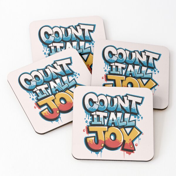 Item preview, James 1:2-3 – Count It All Joy | Graffiti Street Art Bible Verse | Christian Sports Theme designed and sold by  KnitLuv.