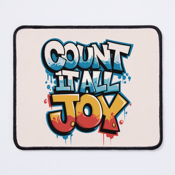 Item preview, James 1:2-3 – Count It All Joy | Graffiti Street Art Bible Verse | Christian Sports Theme designed and sold by KnitLuv.