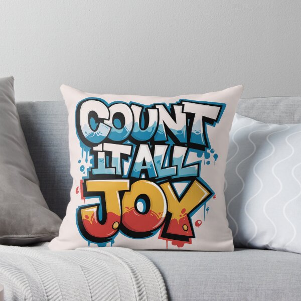 Item preview, James 1:2-3 – Count It All Joy | Graffiti Street Art Bible Verse | Christian Sports Theme designed and sold by  KnitLuv.
