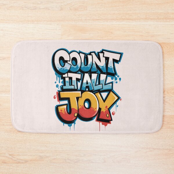 Item preview, James 1:2-3 – Count It All Joy | Graffiti Street Art Bible Verse | Christian Sports Theme designed and sold by  KnitLuv.