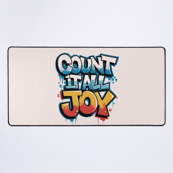 Item preview, James 1:2-3 – Count It All Joy | Graffiti Street Art Bible Verse | Christian Sports Theme designed and sold by KnitLuv.