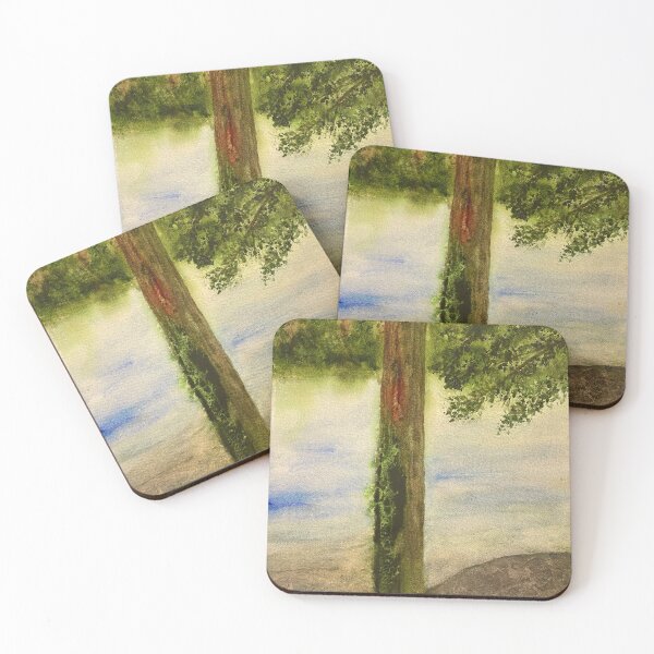 Item preview, Mossy Tree on the River Bank designed and sold by Lisa Neuman Watercolors.