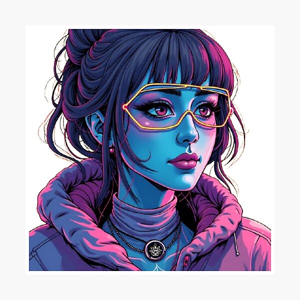 Artikel-Vorschau von Cyber-Neon-Stil, designt und verkauft von Retro &new generation .