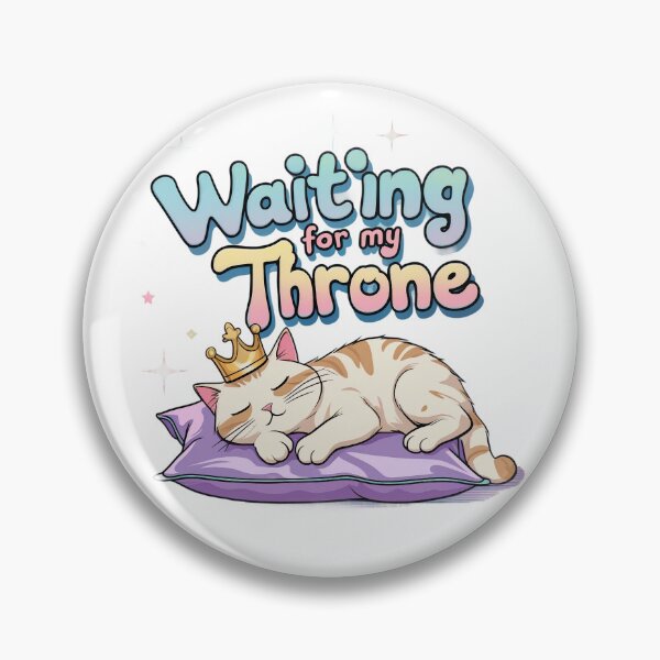 Item preview, Sleepy King Cat - Cute Crowned Kitty designed and sold by DigitalColorInk.