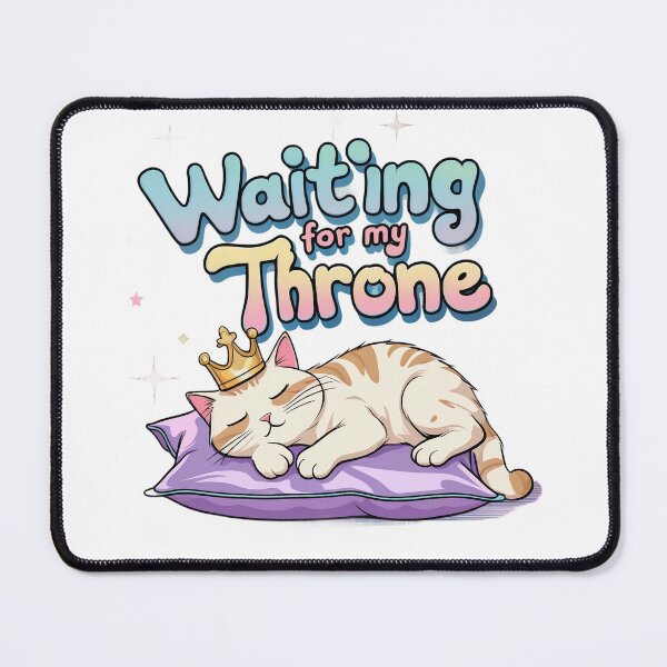 Item preview, Sleepy King Cat - Cute Crowned Kitty designed and sold by DigitalColorInk.