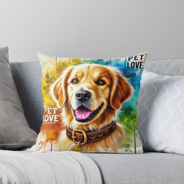 Item preview, Golden Retriever Love - Vibrant Pet Art designed and sold by KujayPrints.