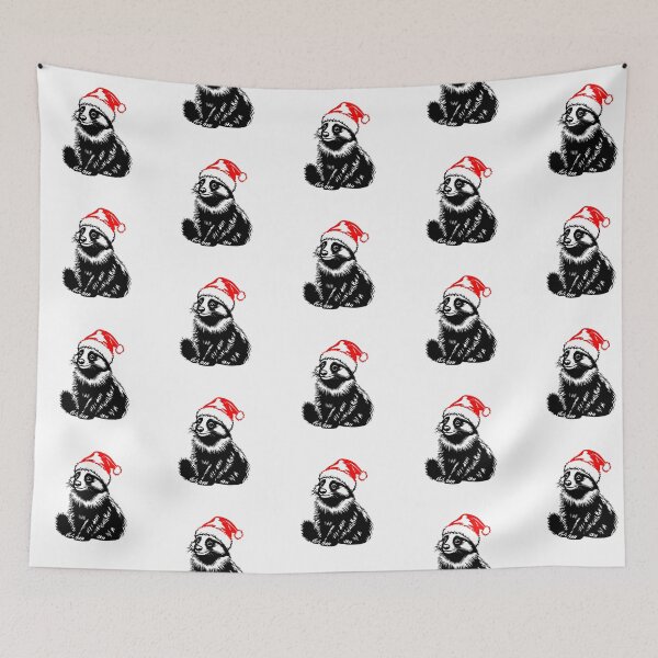 Item preview, Festive Honey Badger in Santa Hat designed and sold by JollyCritters.