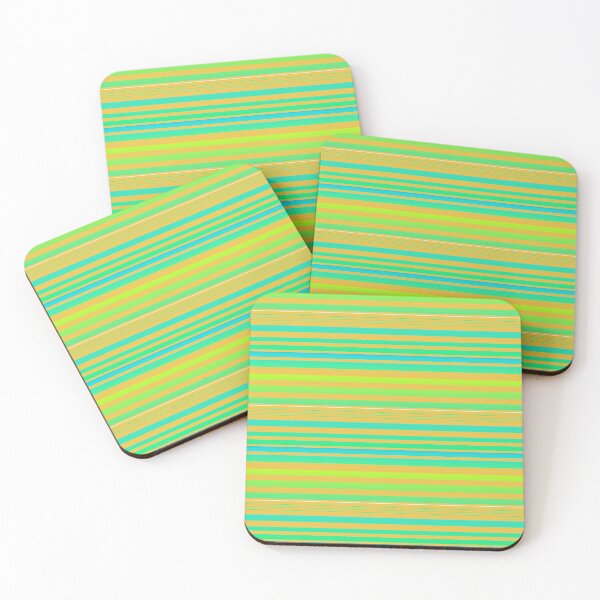 Item preview, Green blue orange stripes | nature color line pattern designed and sold by lausn.