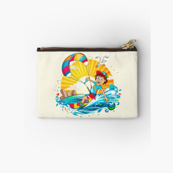 Item preview, Kitesurfing boy - funny cartoon style illustration. designed and sold by Stef Ringoot, cartoons and illustrations.