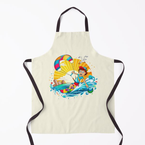 Item preview, Kitesurfing boy - funny cartoon style illustration. designed and sold by Stef Ringoot, cartoons and illustrations.