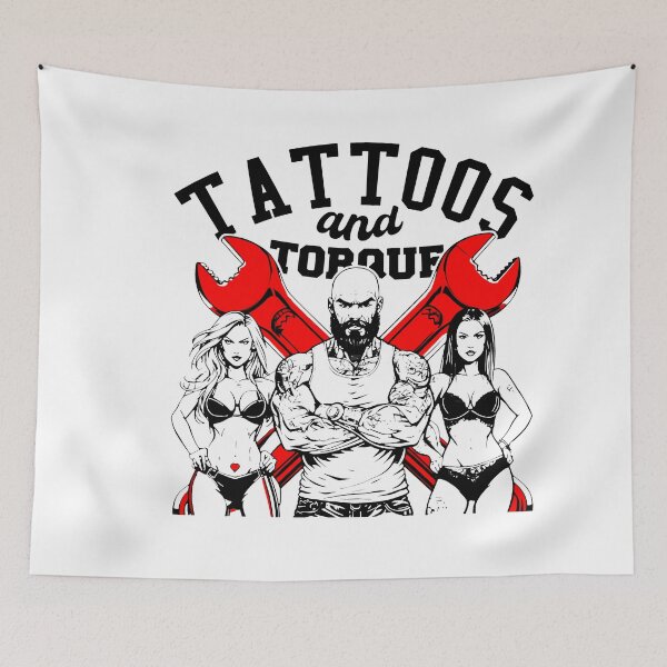 Item preview, Tattoos and Torque Red Wrenches Inked Strength designed and sold by SplashTastic.