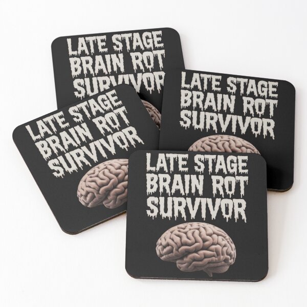 Item preview, Late Stage Brain Rot Survivor - brain designed and sold by SubtleSplit.