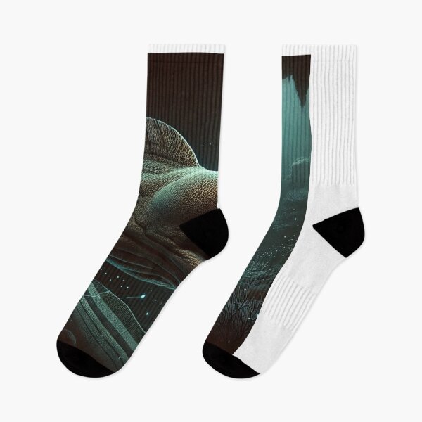 Item preview, Majestic Moray Eel at Night – Bioluminescent Ocean designed and sold by NocturnalNook.