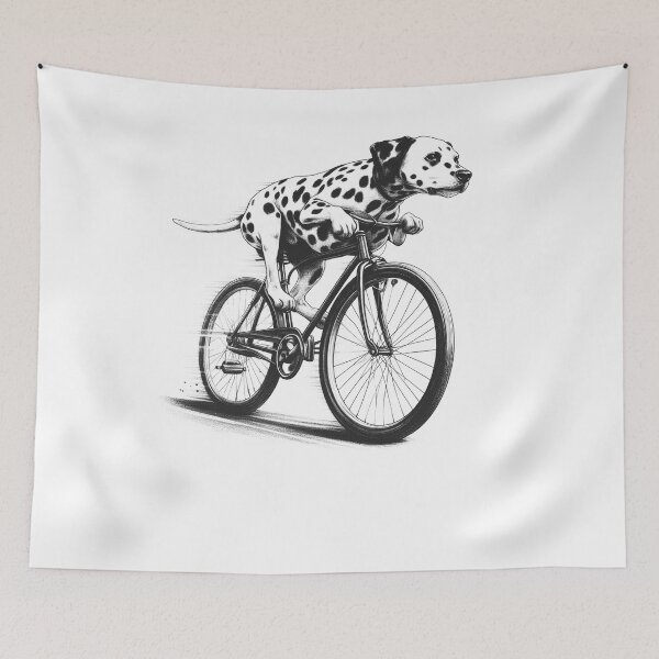 Item preview, Dalmatian Riding Bike designed and sold by Kimberley King Art  King Art.