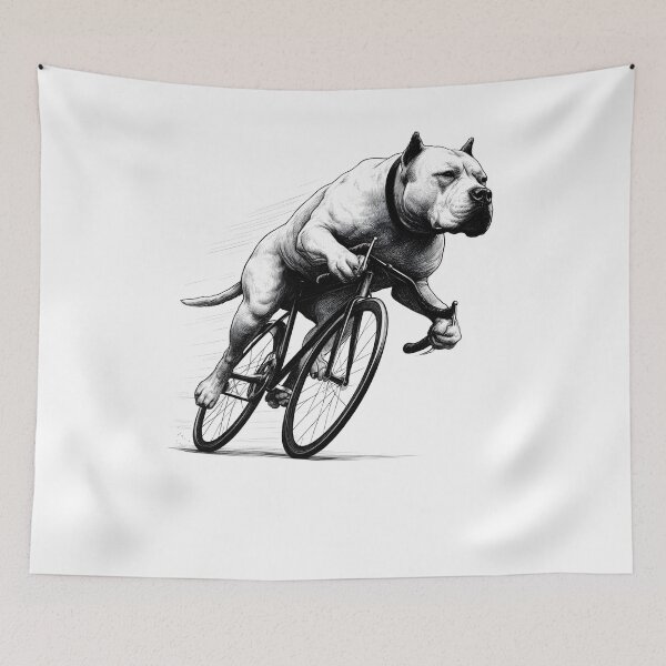 Item preview, Dogo Argentino Riding Bike designed and sold by Kimberley King Art  King Art.