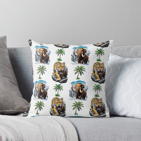 Item preview, Sabertooth Tiger Mammoth Plam Trees Pattern  designed and sold by PatternTitan.
