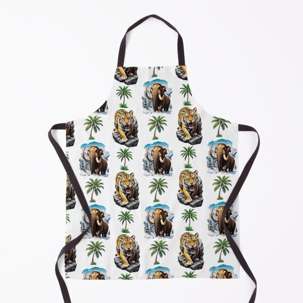 Item preview, Sabertooth Tiger Mammoth Plam Trees Pattern  designed and sold by PatternTitan.