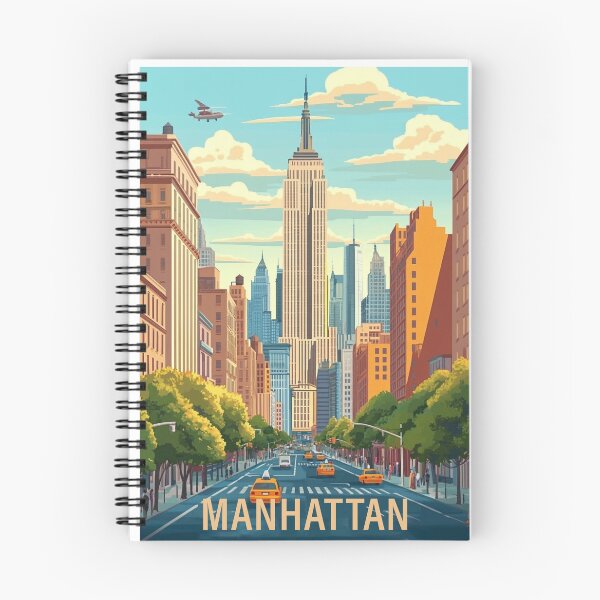 Item preview, Vintage Manhattan Travel Poster, Retro New York Wall Art, Wanderlust Inspiration, UNITED STATES Wall art for home decor, MANHATTAN print. Sticker designed and sold by Thegalleryshop1.