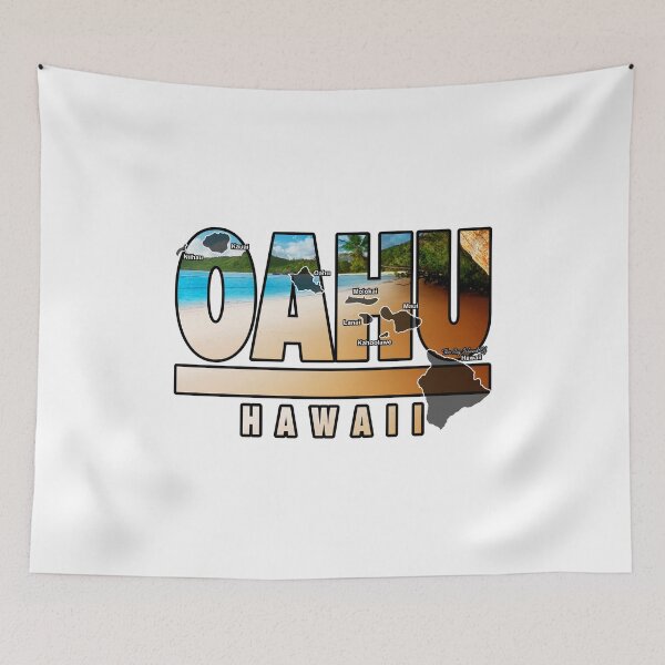 Item preview, Oahu Hawaii With Hawaiian Islands designed and sold by JamesLimborg.