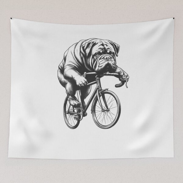 Item preview, Dogue de Bordeaux Riding Bike designed and sold by Kimberley King Art  King Art.