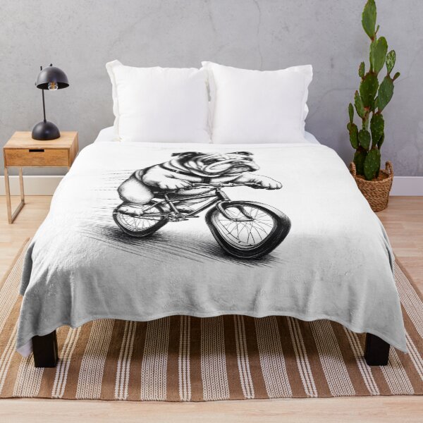Item preview, English Bulldog Riding Bike designed and sold by Kimberley King Art King Art.