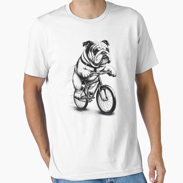 Item preview, English Bulldog Riding Bike designed and sold by Kimberley King Art  King Art.