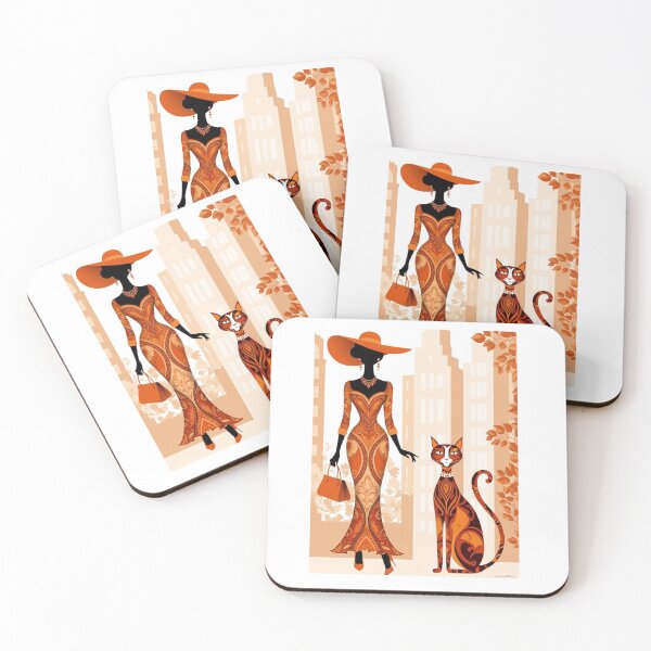 Item preview, Orange silhouettes designed and sold by PeggyMacStudio.