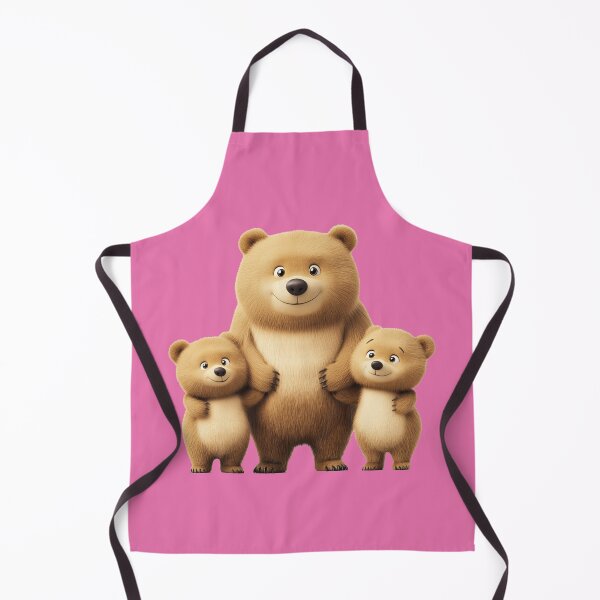 Item preview, The mother bear stood holding the hands of the two cubs in a cute manner. designed and sold by FluffyGallery.