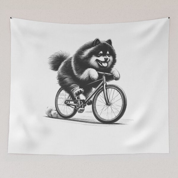 Item preview, Finnish Lapphund Riding Bike designed and sold by Kimberley King Art  King Art.