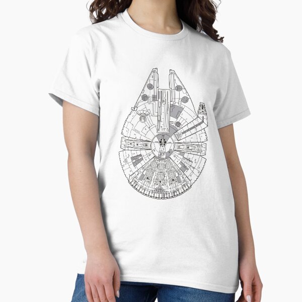 Vista previa del artículo con la obra «Millennium Falcon - Iconic Star Wars Spaceship Design», diseñado y vendido por BRAStudio.