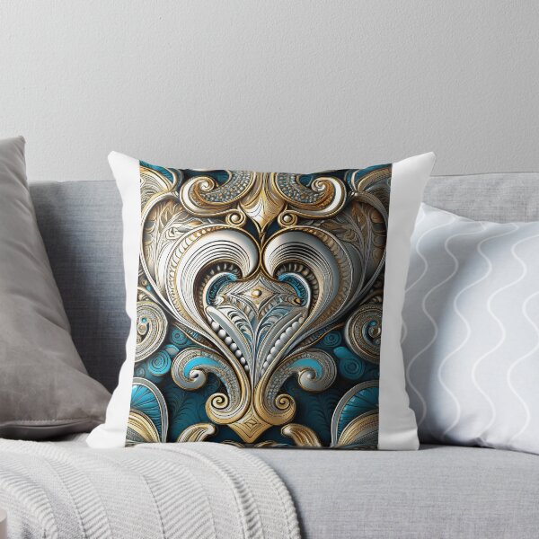 Item preview, Blue, gold and silver Paisley pattern -3- designed and sold by Dutchie-in-Gemany.