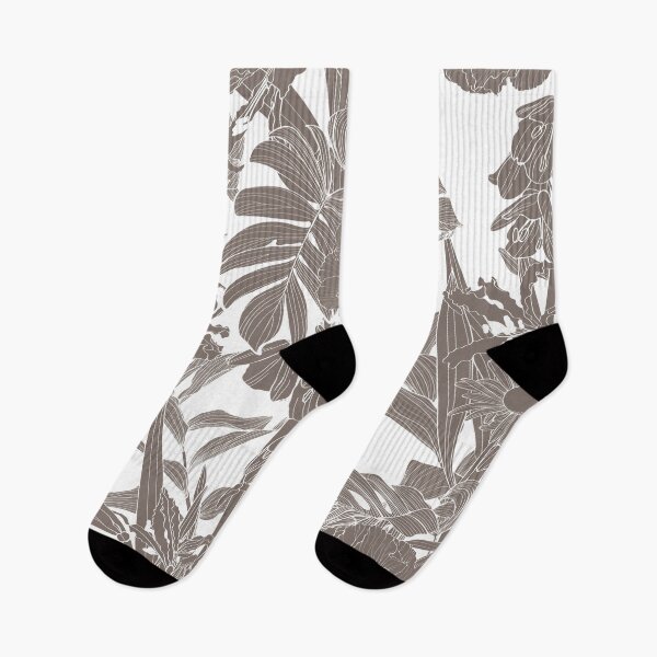 Item preview, Seamless floral pattern with line tropical flowers and palm leavs and anthurium leaves. designed and sold by MatyKotiv.