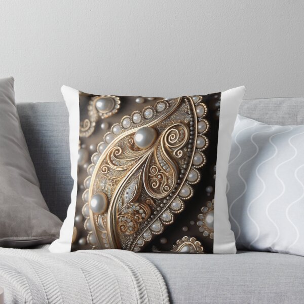 Item preview, Gold and silver Paisley pattern, with diamonds and pearls -1- designed and sold by Dutchie-in-Gemany.
