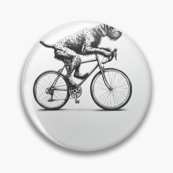 Item preview, German Wirehaired Pointer Riding Bike designed and sold by Kimberley King Art  King Art.