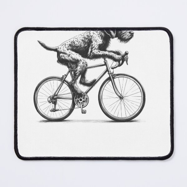 Item preview, German Wirehaired Pointer Riding Bike designed and sold by Kimberley King Art King Art.