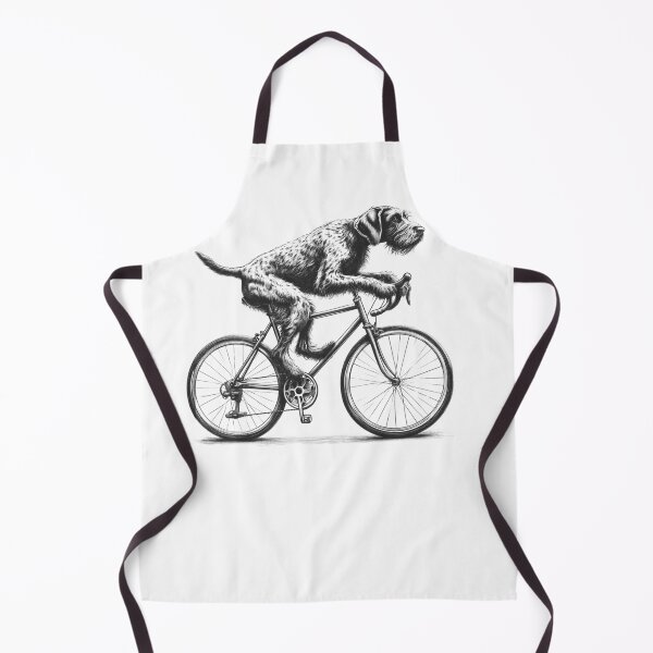 Item preview, German Wirehaired Pointer Riding Bike designed and sold by Kimberley King Art  King Art.