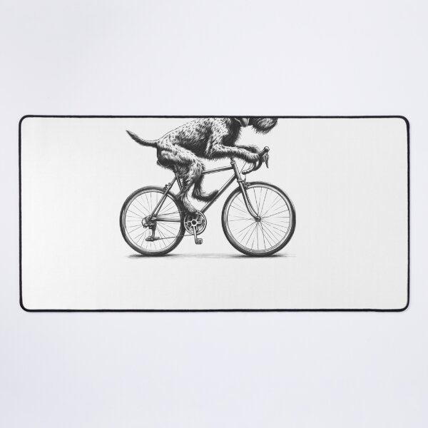 Item preview, German Wirehaired Pointer Riding Bike designed and sold by Kimberley King Art King Art.