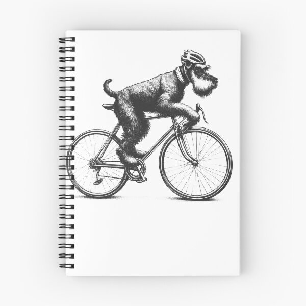 Item preview, Schnauzer gigante en bicicleta designed and sold by Kimberley King Art King Art.